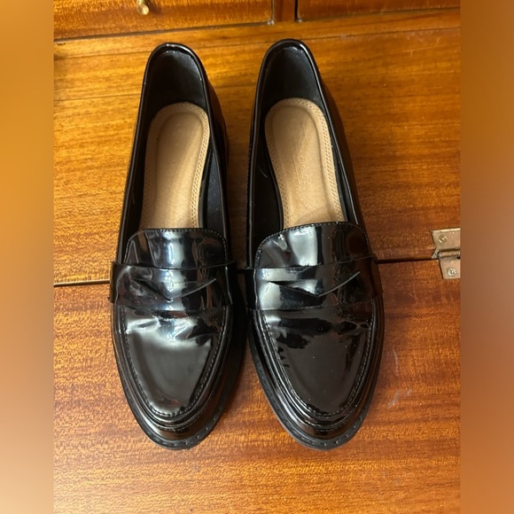 ASOS DESIGN Stanford smart mid heeled loafers in black size 4 - Picture 4 of 13